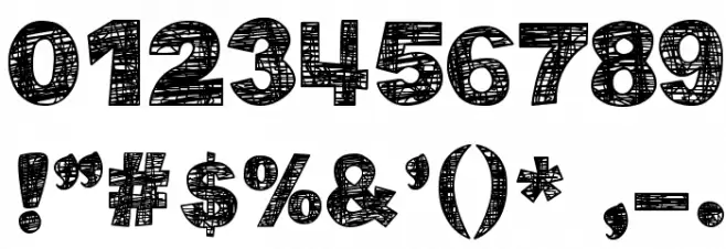 DJB Mess in My Head Bold Font OTHER CHARS