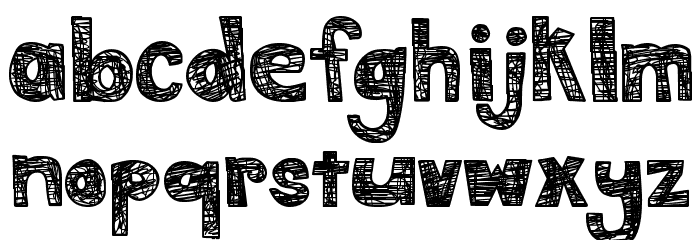 DJB Mess in My Head Bold Font LOWERCASE