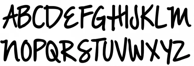 DJB Messy Amanda Goes Bold Font Litere mari
