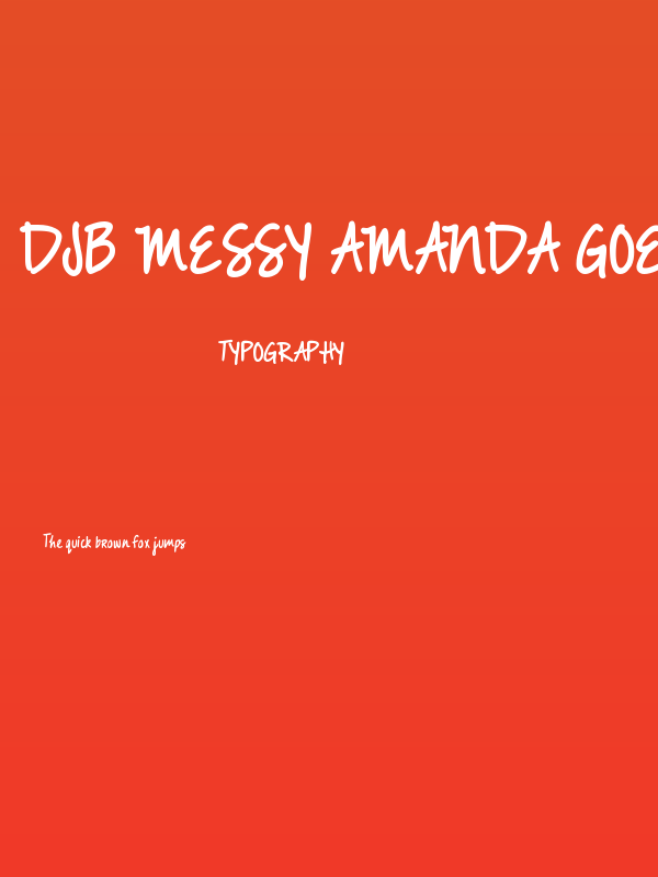 DJB Messy Amanda Goes Bold Poster