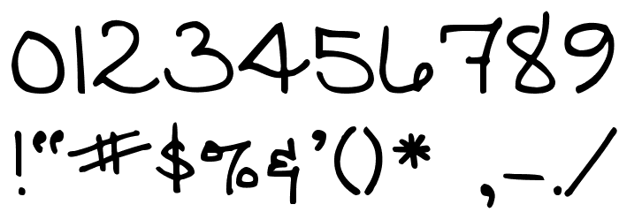 DJB MiaScript Font OTHER CHARS