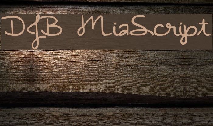 DJB MiaScript Font examples