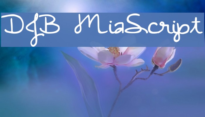 DJB MiaScript Font examples