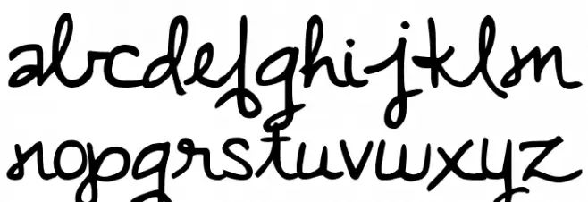 DJB MiaScript फ़ॉन्ट लोअरकेस