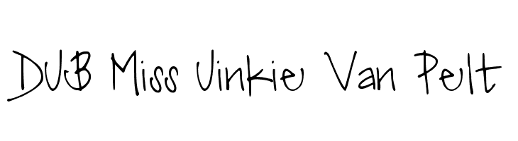 DJB Miss Jinkie Van Pelt  Frei Schriftart Herunterladen