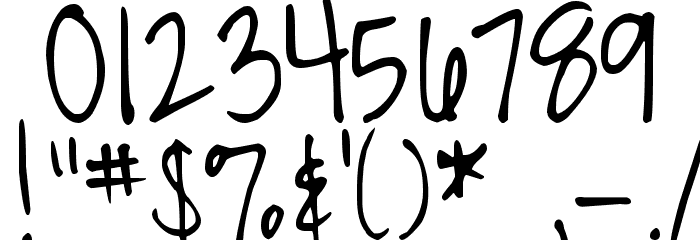 DJB Miss Molly Brown Font OTHER CHARS