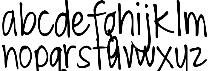 DJB Miss Molly Brown Font LOWERCASE