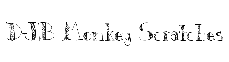 DJB Monkey Scratches  Frei Schriftart Herunterladen