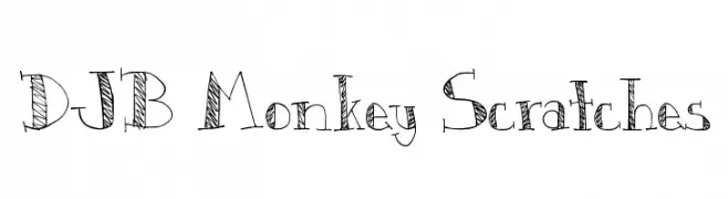 DJB Monkey Scratches  Скачать бесплатные шрифты