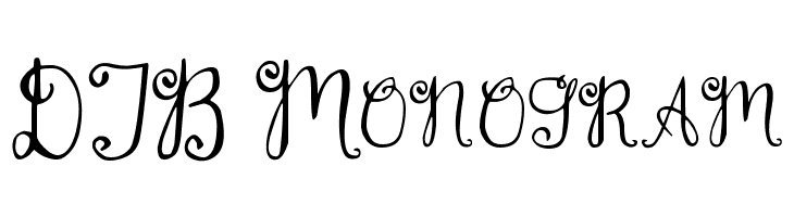 DJB Monogram  Frei Schriftart Herunterladen