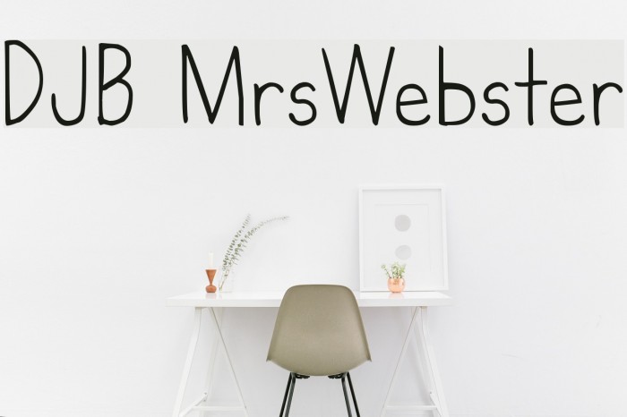 DJB MrsWebster Font examples