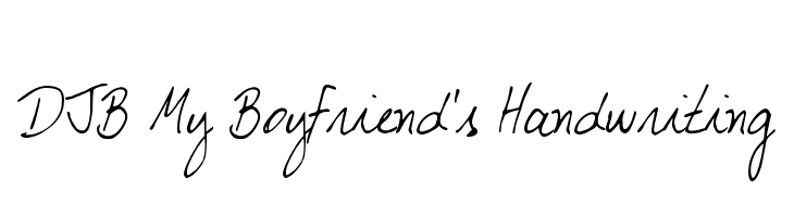 DJB My Boyfriend's Handwriting Font