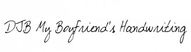 DJB My Boyfriend's Handwriting  لخطوط تنزيل
