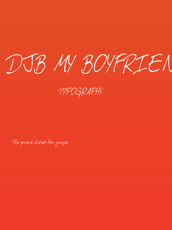 DJB My Boyfriend's Handwriting Poster