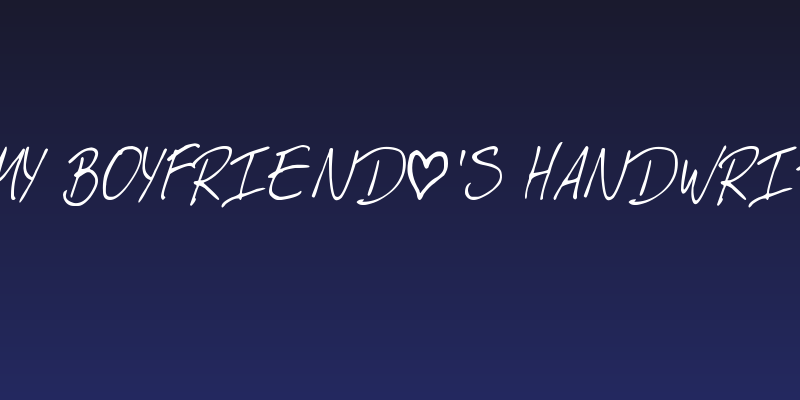 DJB My Boyfriend's Handwriting Social Header