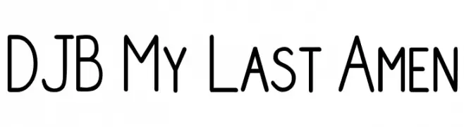 DJB My Last Amen  Frei Schriftart Herunterladen