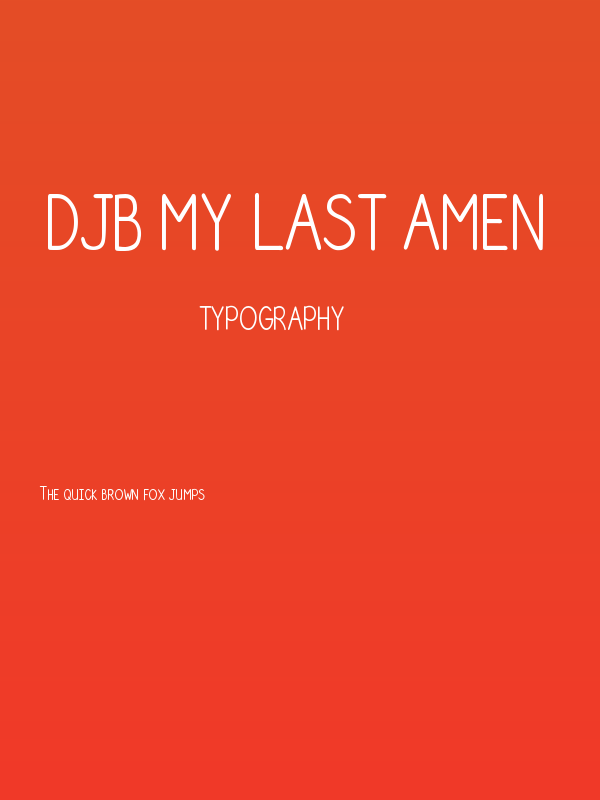 DJB My Last Amen Poster
