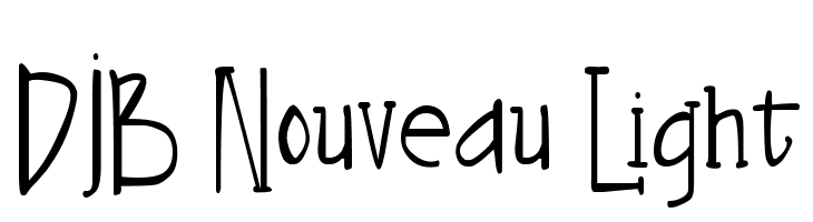 DJB Nouveau Light  font caratteri gratis