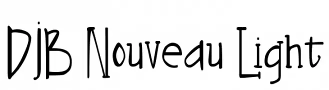 DJB Nouveau Light  Frei Schriftart Herunterladen