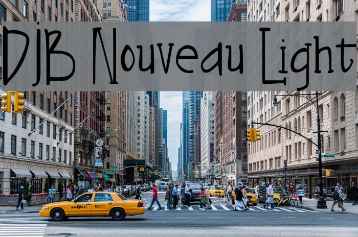 DJB Nouveau Light Font examples