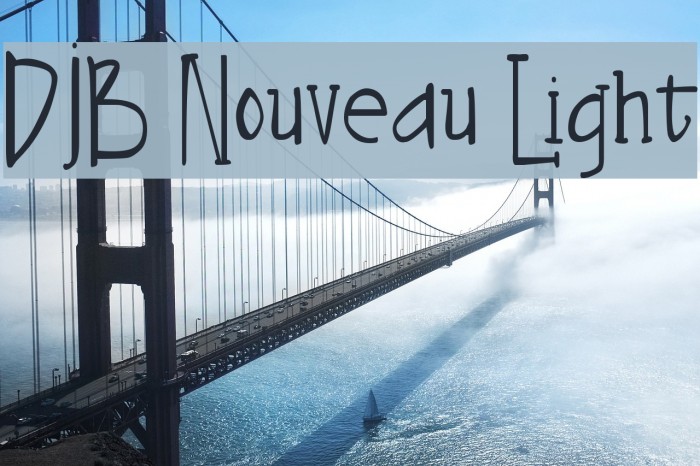 DJB Nouveau Light Font examples