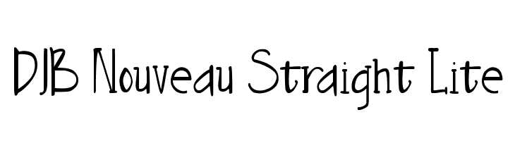 DJB Nouveau Straight Lite फ़ॉन्ट
