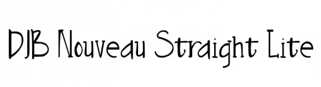 DJB Nouveau Straight Lite  Frei Schriftart Herunterladen