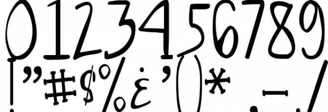 DJB Nouveau Straight Lite Font OTHER CHARS