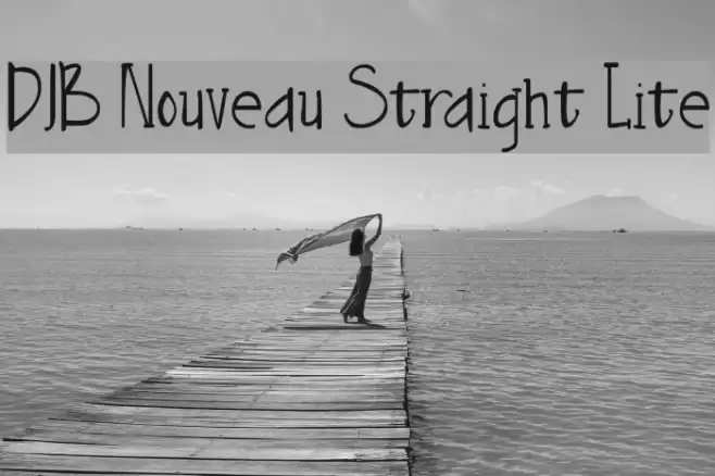 DJB Nouveau Straight Lite Font examples