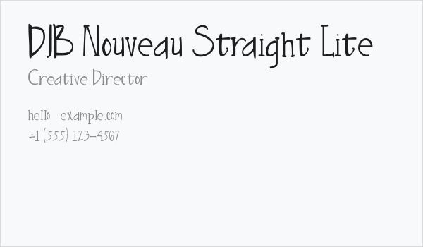 DJB Nouveau Straight Lite Business Card