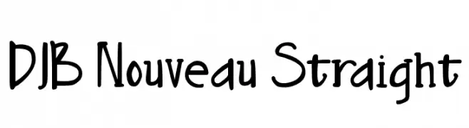 DJB Nouveau Straight  Frei Schriftart Herunterladen