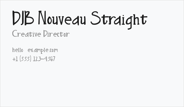 DJB Nouveau Straight Business Card