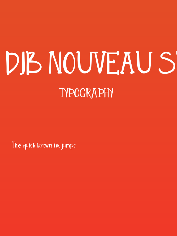 DJB Nouveau Straight Poster