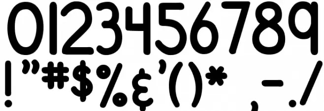 DJB Number 2 Pencil Bold Font OTHER CHARS