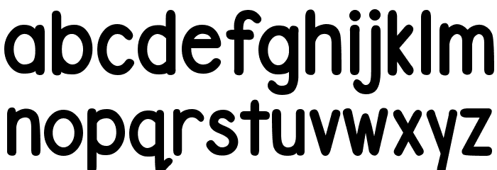 DJB Number 2 Pencil Bold Font LOWERCASE