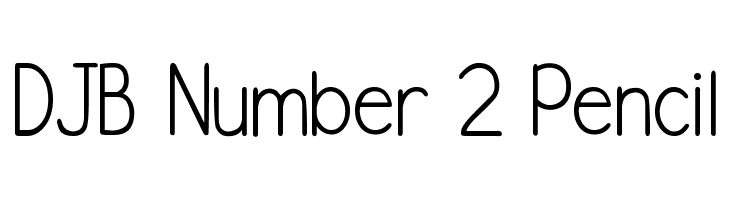 DJB Number 2 Pencil Font
