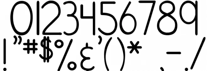 DJB Number 2 Pencil Font OTHER CHARS