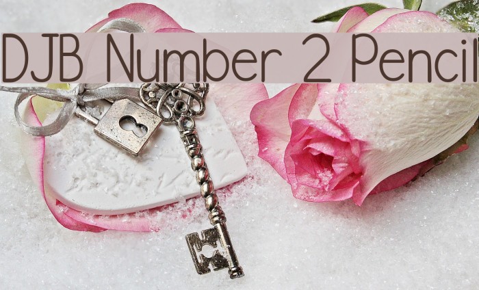 DJB Number 2 Pencil Font examples