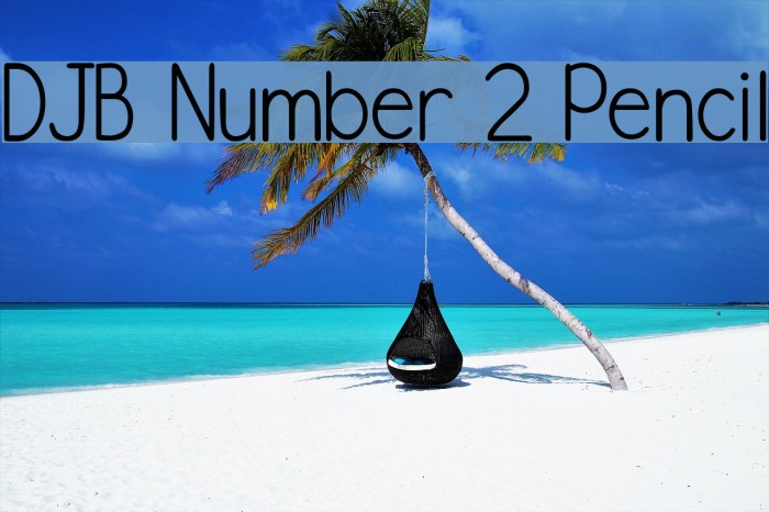 DJB Number 2 Pencil Font examples