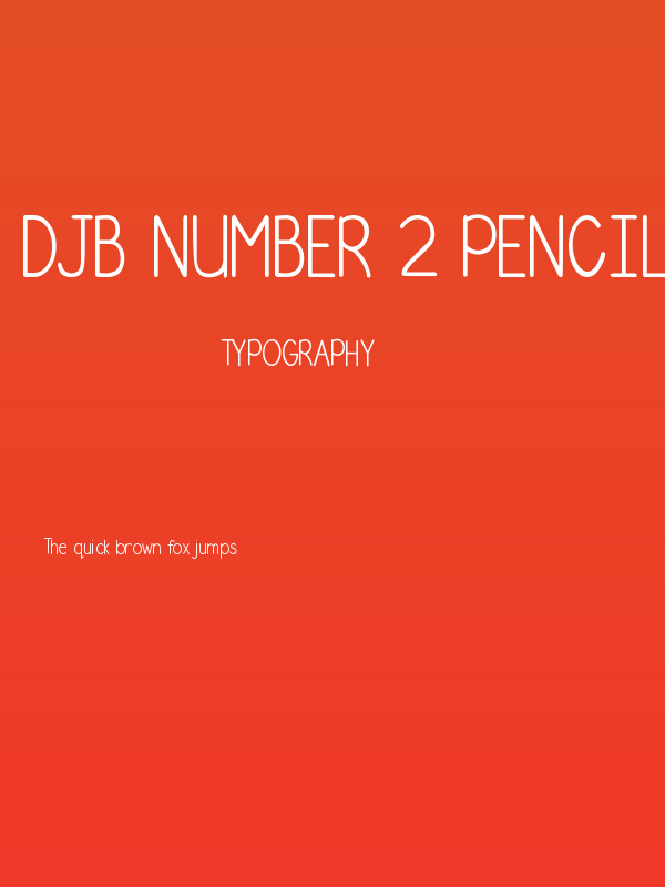 DJB Number 2 Pencil Poster