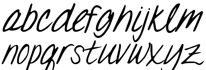 DJB Oh Suzannah Font LOWERCASE