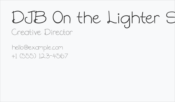 DJB On the Lighter Side Business Card