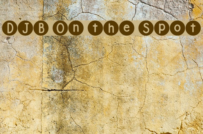 DJB On the Spot Font examples
