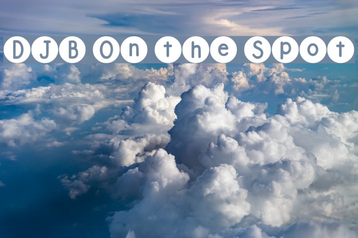DJB On the Spot Font examples