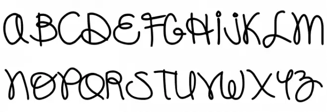 DJB POOKIEDOO Schriftart Groß