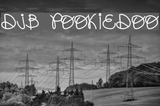 DJB POOKIEDOO Font examples