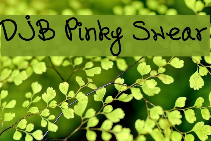 DJB Pinky Swear Font examples