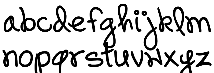 DJB Pinky Swear Font LOWERCASE