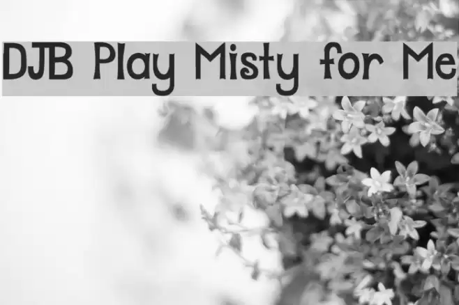 DJB Play Misty for Me Font examples