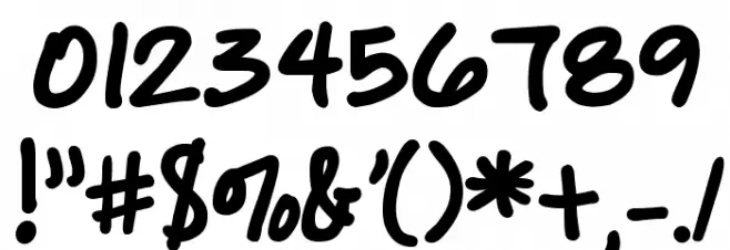 DJB Please Explain Font OTHER CHARS